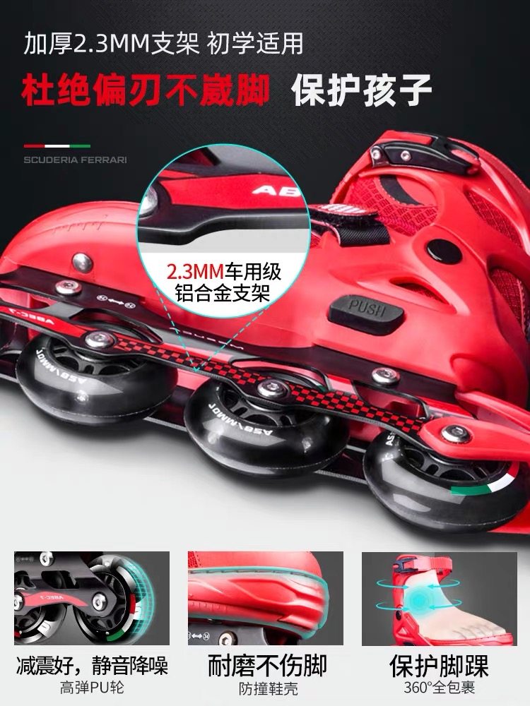 Patins Roller Inline Crème Abec 7 Roda 76mm - Ajustável 34 35 36 37 BR
