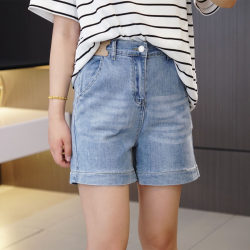 Closed-eye style high-waisted versatile stretch denim shorts Closed-eye style high-waisted versatile stretch denim shorts