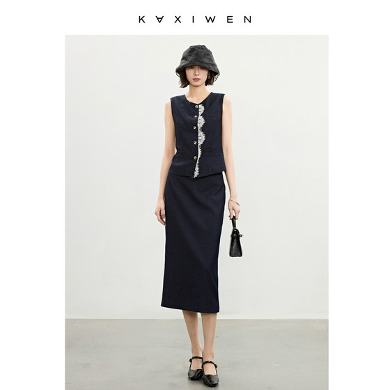 Jason Woman lace spliced sleeveless dress
Jason Woman lace spliced sleeveless dress