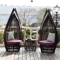 Outdoor Table and Chair Rattan Chair Coffee Table Three-Piece Set Balcony Outdoor Courtyard Leisure Rattan Landscape Creative Seat Waterproof Outdoor Table and Chair Rattan Chair Coffee Table Three-Piece Set Balcony Outdoor Courtyard Leisure Rattan Landscape Creative Seat Waterproof