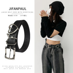 Bella Jiang's Same Style Belt for Women, Simple and Versatile, Trendy Korean Version, Harajuku Decorative Belt with Personalized Letters ins Trouser Belt Bella Jiang's Same Style Belt for Women, Simple and Versatile, Trendy Korean Version, Harajuku Decorative Belt with Personalized Letters ins Trouser Belt
