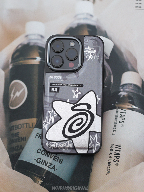 STUSSY Synthetic Leather 15, 14, 13, 12 iPhone Case