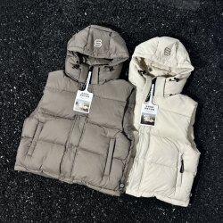 Fppev winter aritzia thickened waterproof TNA removable hooded white goose down short women's down vest Fppev winter aritzia thickened waterproof TNA removable hooded white goose down short women's down vest