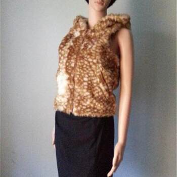 Women's vest short jacket autumn and winter new slim fit and fashionable imitation leather leopard print horse clip celebrity temperament small person Women's vest short jacket autumn and winter new slim fit and fashionable imitation leather leopard print horse clip celebrity temperament small person