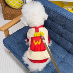 Dog clothes, French fries sweatshirt, autumn and winter fleece cotton coat Dog clothes, French fries sweatshirt, autumn and winter fleece cotton coat