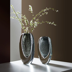 Simple Modern Creative Glass Vase Light Luxury Model Room Glazed Craft Soft Decoration Living Room Entrance Flower Arrangement Ornament Simple Modern Creative Glass Vase Light Luxury Model Room Glazed Craft Soft Decoration Living Room Entrance Flower Arrangement Ornament