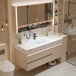 Bimbo's New Slate Hot-Bent Integrated Basin Bathroom Cabinet Bathroom Sink Cream Washbasin Washbasin Cabinet Combination Bimbo's New Slate Hot-Bent Integrated Basin Bathroom Cabinet Bathroom Sink Cream Washbasin Washbasin Cabinet Combination