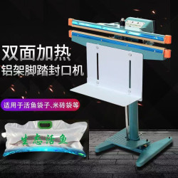 Aluminum Frame Foot-Operated Sealing Machine for Commercial Use, Plastic Bag Aluminum Foil Tea Bag Upper and Lower Heating Vertical Continuous Sealing Machine Aluminum Frame Foot-Operated Sealing Machine for Commercial Use, Plastic Bag Aluminum Foil Tea Bag Upper and Lower Heating Vertical Continuous Sealing Machine