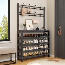 Multi-Layer Shoe Rack for Home Use, Entryway Storage Rack, Integrated Coat Rack, Simple Shoe Cabinet, Indoor Shoe Rack Behind the Door Multi-Layer Shoe Rack for Home Use, Entryway Storage Rack, Integrated Coat Rack, Simple Shoe Cabinet, Indoor Shoe Rack Behind the Door
