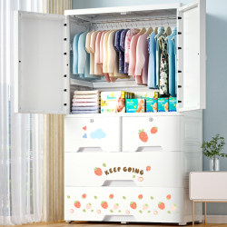 Thickened Children's Wardrobe Storage Cabinet, Simple Baby Small Wardrobe, Plastic Household Bedroom Clothes Storage Cabinet Thickened Children's Wardrobe Storage Cabinet, Simple Baby Small Wardrobe, Plastic Household Bedroom Clothes Storage Cabinet