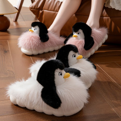 Cartoon furry shoes winter warm cotton shoes new home shoes student dormitory special slippers cute penguin furry shoes Cartoon furry shoes winter warm cotton shoes new home shoes student dormitory special slippers cute penguin furry shoes