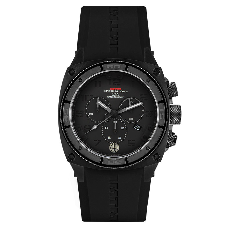 Mtm Special Ops Black Dial Sapphire Tactical Watch