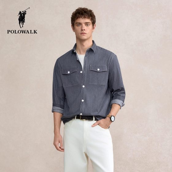 POLOWALK men's long-sleeved shirt 2025 autumn new Paul men's versatile slim striped inner shirt
POLOWALK men's long-sleeved shirt 2025 autumn new Paul men's versatile slim striped inner shirt