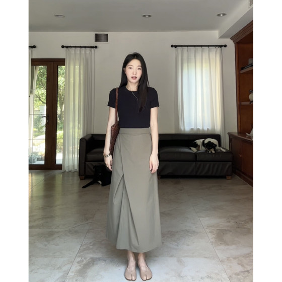 What about Guo Jiujiu? Tiansi cotton irregular commuting and slim long skirt and skirt in summer versatile slim shoulder T-shirt What about Guo Jiujiu? Tiansi cotton irregular commuting and slim long skirt and skirt in summer versatile slim shoulder T-shirt