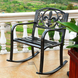 Rocking Chair Balcony Home Lounge Chair Lazy Outdoor Courtyard Leisure Single Leisure Chair European Style Iron Nap Rocking Chair Rocking Chair Balcony Home Lounge Chair Lazy Outdoor Courtyard Leisure Single Leisure Chair European Style Iron Nap Rocking Chair