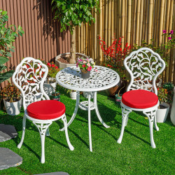 Balcony Small Table and Chair Set, Outdoor Courtyard Leisure Tea Table and Chair Three-Piece Set, Terrace Garden European-Style Cast Aluminum Table and Chairs Balcony Small Table and Chair Set, Outdoor Courtyard Leisure Tea Table and Chair Three-Piece Set, Terrace Garden European-Style Cast Aluminum Table and Chairs