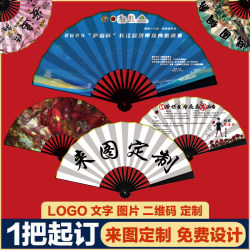 Rice paper + silk cloth + handmade + customization + Chinese style folding fan Rice paper + silk cloth + handmade + customization + Chinese style folding fan