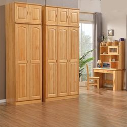 Ouyayijia Solid Wood Pine Sliding Door Wardrobe Adult 2.484m Five-Door Children's Bedroom Ouyayijia Solid Wood Pine Sliding Door Wardrobe Adult 2.484m Five-Door Children's Bedroom