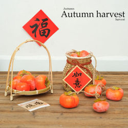 Autumn Harvest Photo Props, Simulated Persimmons, Fake Fruit Models, Kindergarten Pendants, DIY Courtyard Decorations Autumn Harvest Photo Props, Simulated Persimmons, Fake Fruit Models, Kindergarten Pendants, DIY Courtyard Decorations