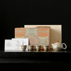 Classy Forbidden City Dunhuang Wenchuang Silver-plated Kung Fu Tea Set Suit For Home Send Friends and Leaders to Move Business Accompanying Ceremony Classy Forbidden City Dunhuang Wenchuang Silver-plated Kung Fu Tea Set Suit For Home Send Friends and Leaders to Move Business Accompanying Ceremony