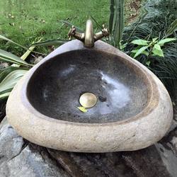 Popular Natural Pebble Washbasin Outdoor Raw Stone Countertop Basin Courtyard Wash Basin Garden Washbasin Stone Art Popular Natural Pebble Washbasin Outdoor Raw Stone Countertop Basin Courtyard Wash Basin Garden Washbasin Stone Art