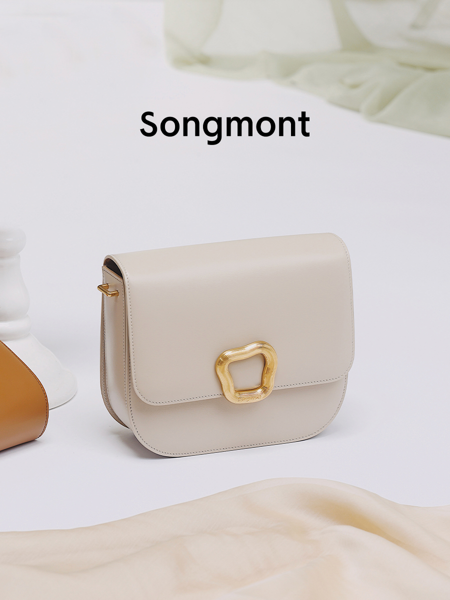 Songmont Large Reset Tofu Bag - Top Layer Cowhide Crossbody Bag