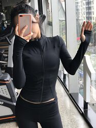 Summer High-Elasticity Gym Sports Top for Women, Long-Sleeved Slim-Fit Zip-Up Cardigan, Tight-Fitting Running Wear, Yoga Jacket Summer High-Elasticity Gym Sports Top for Women, Long-Sleeved Slim-Fit Zip-Up Cardigan, Tight-Fitting Running Wear, Yoga Jacket