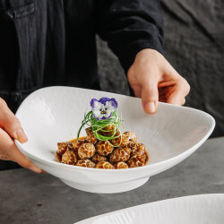 White Triangular Plate, Creative Dish Plate, Special Deep Plate, Soup Plate, Home Use, High-End, Light Luxury, Hotel, Restaurant, Commercial Use White Triangular Plate, Creative Dish Plate, Special Deep Plate, Soup Plate, Home Use, High-End, Light Luxury, Hotel, Restaurant, Commercial Use