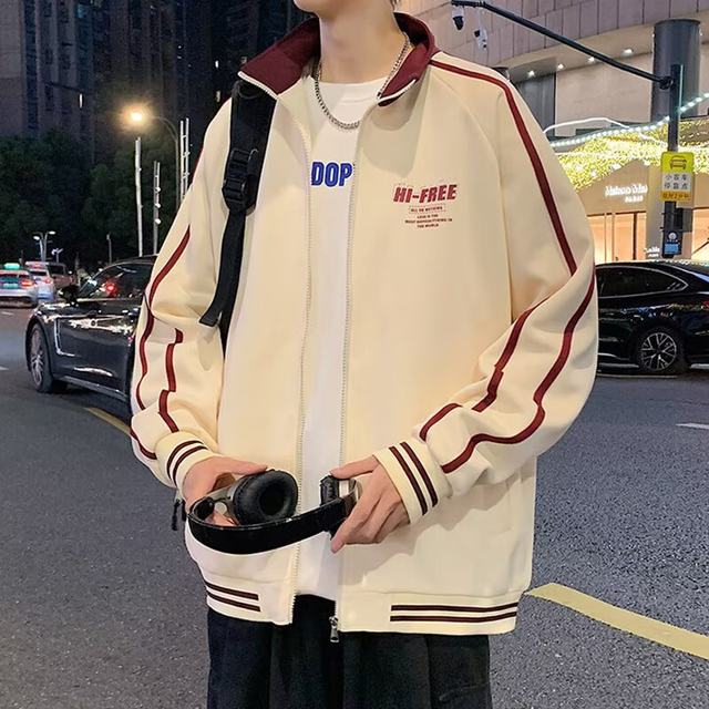 Large size men's lapel jacket men's spring and autumn 2025 new plus fat and enlarged trendy American splicing trendy brand jacket Large size men's lapel jacket men's spring and autumn 2025 new plus fat and enlarged trendy American splicing trendy brand jacket