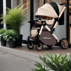 Stroller for Children, Can Sit and Lie Down, Suitable for Ages 0 to 3, One-Button Folding, Lightweight, Newborn Baby Stroller, Two-Way Stroller Stroller for Children, Can Sit and Lie Down, Suitable for Ages 0 to 3, One-Button Folding, Lightweight, Newborn Baby Stroller, Two-Way Stroller