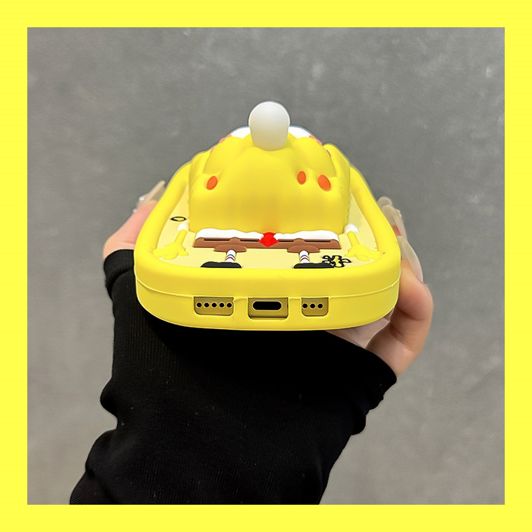 Bubble Blowing SpongeBob 3D Silicone TPU Funny Cute 15, 14, 13, 12, 11 iPhone Case