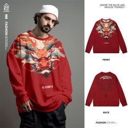 New autumn and winter loose casual velvet round neck sweatshirt for men New autumn and winter loose casual velvet round neck sweatshirt for men