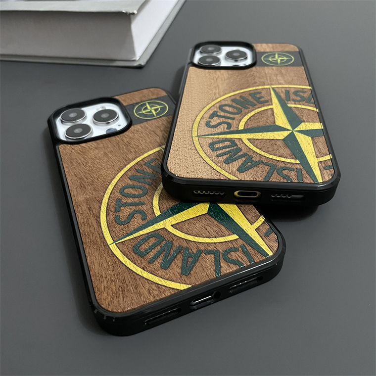 Stone Island Natural Wood New 15, 14, 13, 12 iPhone Case
