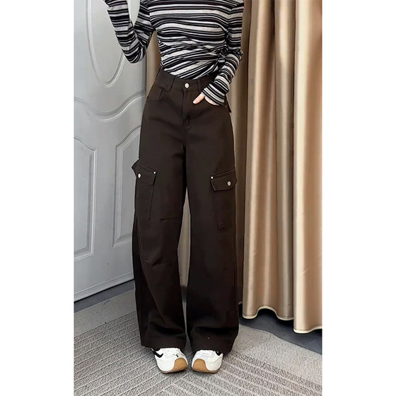 Retro style workwear scimitar jeans for women with large pocket American style 2025 autumn and winter new style versatile loose slimming pants
Retro style workwear scimitar jeans for women with large pocket American style 2025 autumn and winter new style versatile loose slimming pants