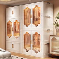 Simple Wardrobe, Thickened Baby Wardrobe, Household Clothes and Quilt Storage Cabinet, Bedroom Children's No-Installation Wardrobe Simple Wardrobe, Thickened Baby Wardrobe, Household Clothes and Quilt Storage Cabinet, Bedroom Children's No-Installation Wardrobe
