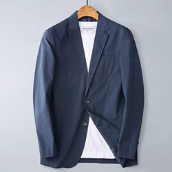 Romon Single-Breasted Blazer for Men, Spring and Autumn 2025 New High-End Business Casual Men's Large Size Loose Suit Romon Single-Breasted Blazer for Men, Spring and Autumn 2025 New High-End Business Casual Men's Large Size Loose Suit