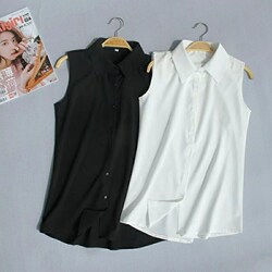 White sleeveless shirt for women, spring and autumn bottoming shirt, vest, top, sweater, layered wear, versatile fake collar White sleeveless shirt for women, spring and autumn bottoming shirt, vest, top, sweater, layered wear, versatile fake collar