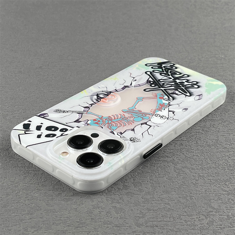 STUSSY Skeleton On Skateboard New 15, 14, 13, 12 iPhone Case