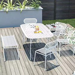 Garden Balcony Outdoor Table and Chair Outdoor Homestay Minimalist Casual Table and Chair Suit Waterproof Sunscreen Iron Table and Chair Combination Garden Balcony Outdoor Table and Chair Outdoor Homestay Minimalist Casual Table and Chair Suit Waterproof Sunscreen Iron Table and Chair Combination