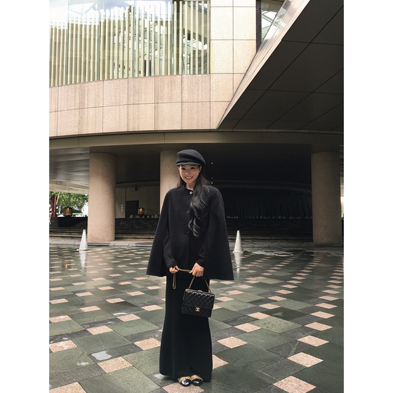Huang Liang ELOVEY wearing a lady's sense of lady 1oo%cotton wool old money handmade cloak jacket (including belt Huang Liang ELOVEY wearing a lady's sense of lady 1oo%cotton wool old money handmade cloak jacket (including belt