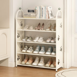 Cream style entrance door shoe rack home indoor good-looking multi-layer shoe rack large capacity iron storage rack Cream style entrance door shoe rack home indoor good-looking multi-layer shoe rack large capacity iron storage rack