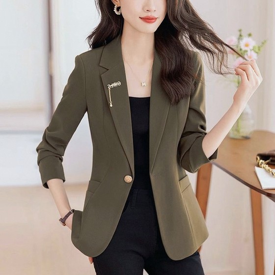 Women's fashionable short 2025 spring and autumn new versatile slim waist-tight slim casual suit top
Women's fashionable short 2025 spring and autumn new versatile slim waist-tight slim casual suit top