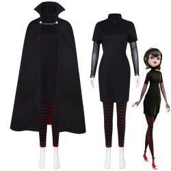 Hotel Transylvania 4 Mavis cos black cloak children's cosplay costume complete set Halloween cos clothing Hotel Transylvania 4 Mavis cos black cloak children's cosplay costume complete set Halloween cos clothing