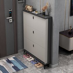 Light Luxury Ultra-Thin Flip-Top Shoe Cabinet for Home Entrance, Integrated Indoor and Outdoor Hallway Simple Storage Shoe Rack Light Luxury Ultra-Thin Flip-Top Shoe Cabinet for Home Entrance, Integrated Indoor and Outdoor Hallway Simple Storage Shoe Rack