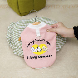 Pet dog clothes and clothing small dogs spring and summer Bichon Frise vest suspender 2025 three puppies printed T Pet dog clothes and clothing small dogs spring and summer Bichon Frise vest suspender 2025 three puppies printed T