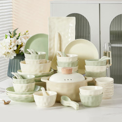 Ten-Piece Bowl and Plate Set for Home Use, 2025 New French Cream Style Bowlware, Light Luxury Housewarming Bowl and Tableware Set Ten-Piece Bowl and Plate Set for Home Use, 2025 New French Cream Style Bowlware, Light Luxury Housewarming Bowl and Tableware Set