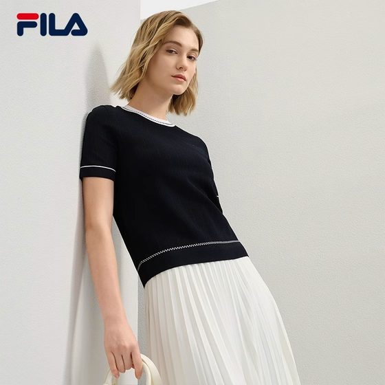 FILA official women's sweater 2025 summer new fashionable casual simple basic short-sleeved top
FILA official women's sweater 2025 summer new fashionable casual simple basic short-sleeved top