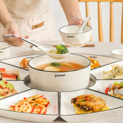 Reunion Platter Tableware Set, New Year Ceramic Plates, Home Creative Family Hot Pot Party Plating Set Reunion Platter Tableware Set, New Year Ceramic Plates, Home Creative Family Hot Pot Party Plating Set