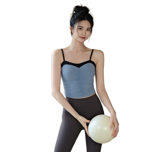 SQSF yoga vest with chest pad for women in summer new color-blocking beautiful back sports underwear gathering shock-proof fitness bra 
SQSF yoga vest with chest pad for women in summer new color-blocking beautiful back sports underwear gathering shock-proof fitness bra