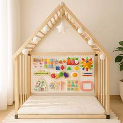 Toy Organizer Busy Board Pegboard Fence for Infants and Toddlers, International Montessori Baby Early Education Cognitive Storage Rack Toy Organizer Busy Board Pegboard Fence for Infants and Toddlers, International Montessori Baby Early Education Cognitive Storage Rack